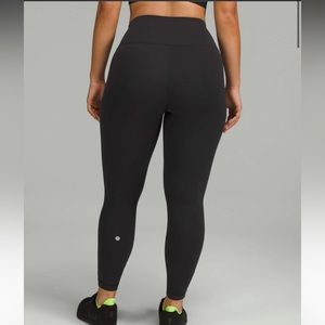 Lululemon Wunder Train Contour Fit High-Rise Tights Leggings 25" Black Size 6
